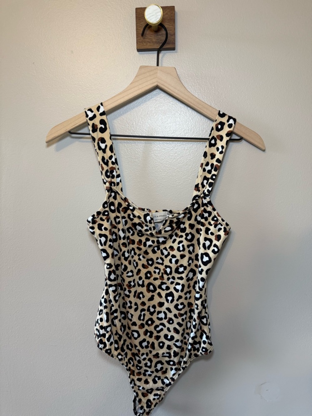 Saints and Hearts Cheetah Print Bodysuit Size Small